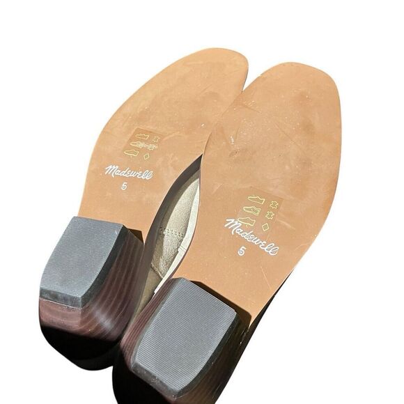 Madewell Boots WMNS 5 Beige Suede Antoine Tall Maple Seed Low Heel Capsule NN035 - Picture 9 of 10